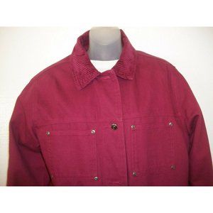 Roper Women's red/pink  Range gear canvas duck coat. Size M button up.